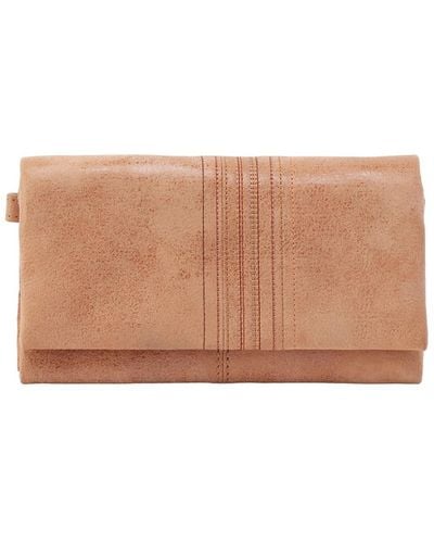 Hobo International Keen With Linear Stitch Wallet - Natural