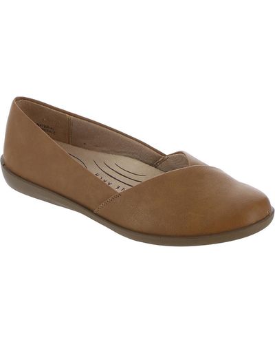 LifeStride Notorious Faux Leather Ballet Flats - Gray