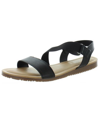 Bella Vita Nev Leather Slip On Flat Sandals - Black