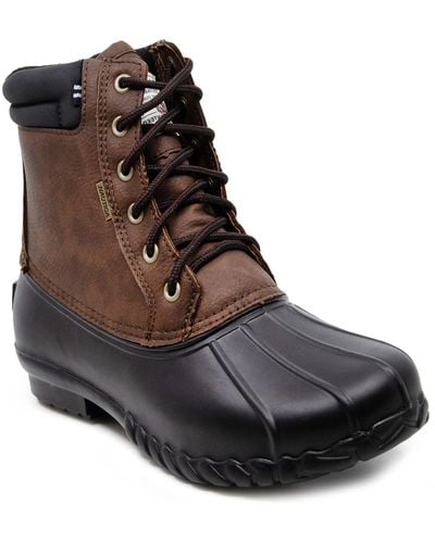 Nautica Lace-up Duck Boot - Brown