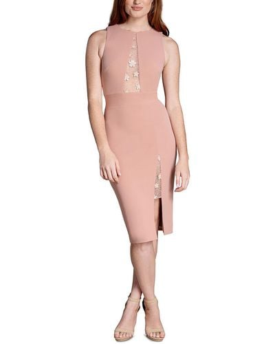 Dress the Population Beaded Knee Bodycon Dress - Natural