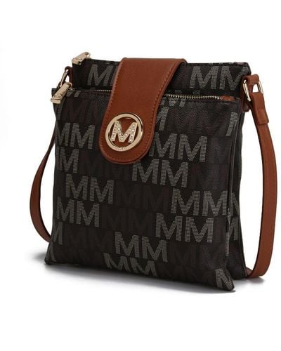 MKF Collection by Mia K Nadien Milan M Signature Crossbody Handbag - Black