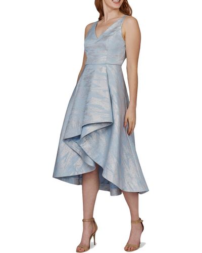 Adrianna Papell Hi Low Maxi Cocktail And Party Dress - Blue