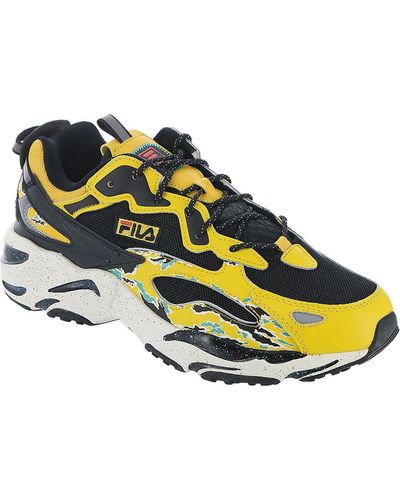 Fila Ray Tracer Apex Leather Workout Running Shoes - Yellow