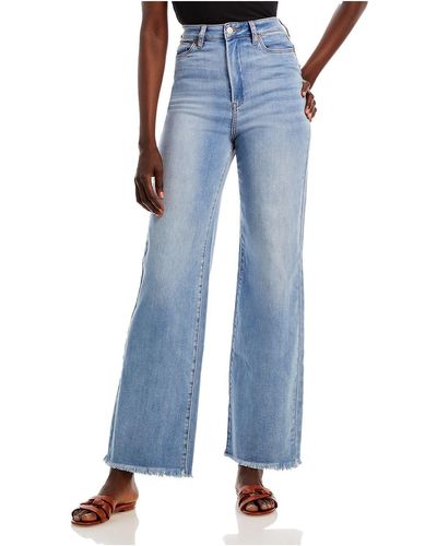 Blank NYC The Franklin Light Wash High Rise Wide Leg Jeans - Blue