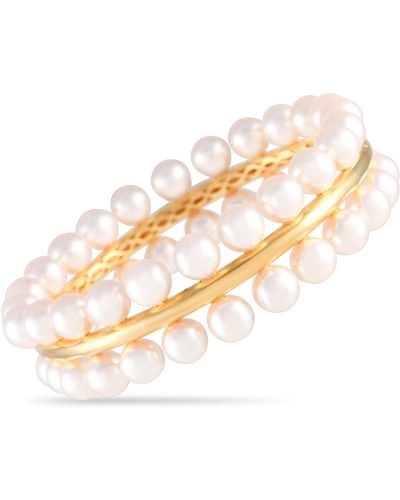 Assael 18k Yellow Forever Pearl Bangle Bracelet As11-052424 - Metallic