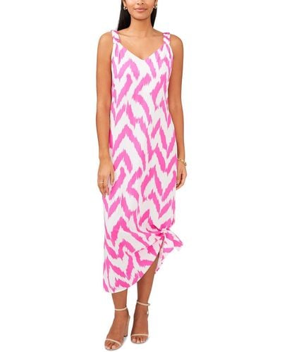 Msk Woven Printed Maxi Dress - Pink