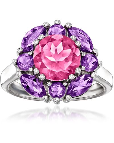 Ross-Simons Topaz Ring With Amethysts - Purple