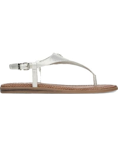 Circus by Sam Edelman Carolina Faux Leather Buckle Thong Sandals - White