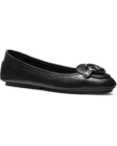 Michael Kors Lillie Moc Leather Slip-on Moccasins - Black