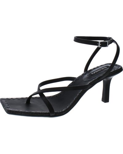 Senso Monica Leather Thong Heels - Black