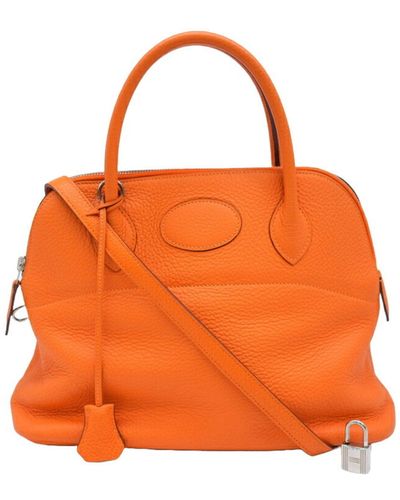 Hermès Bolide Leather Handbag (pre-owned) - Orange