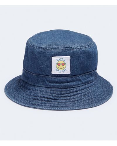 Aéropostale Have A Nice Day Bucket Hat*** - Blue