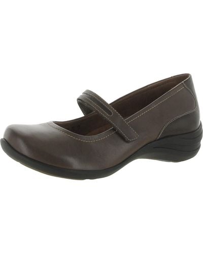 Hush Puppies Epic Leather Loafer Mary Janes - Brown