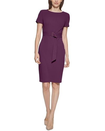 Calvin Klein Business Midi Sheath Dress - Purple