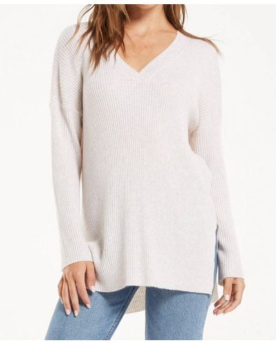 Z Supply Martell Ribbed Knit Sweater - White