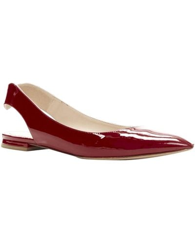 Dior Obsesse-d Patent Leather Slingback Pointy Flats - Red