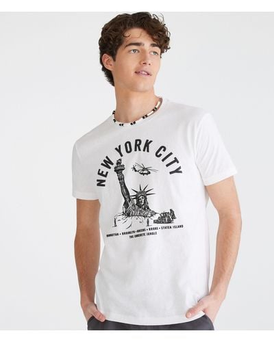 Aéropostale New York City Statue Of Liberty Graphic Tee - White
