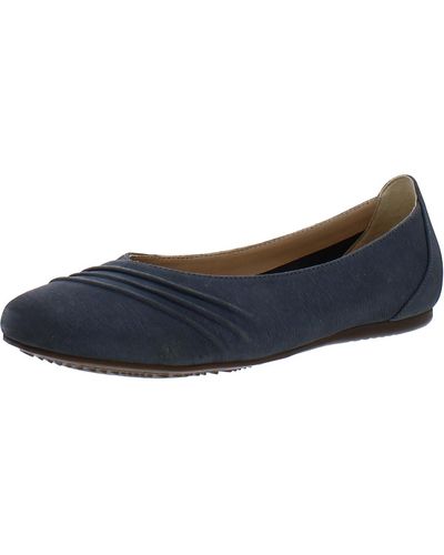 Softwalk Safi Slip On Leather Loafers - Blue