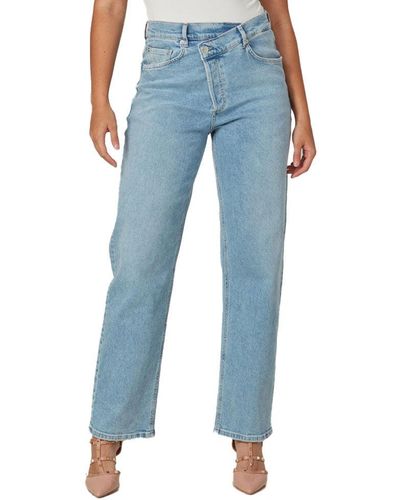 Lola Jeans Baker-ls High Rise Crossover Jeans - Blue
