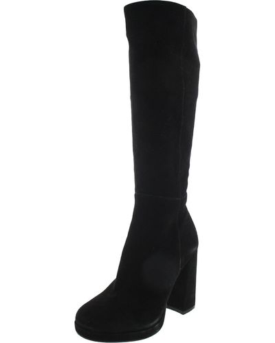 Steve Madden Marcello Suede Mid-calf Boots - Black