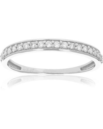 Vir Jewels 1/5 Cttw Round Cut Lab Grown Diamond .925 Sterling Engagement Ring Prong Set - Metallic