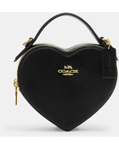 Coach Outlet Heart Crossbody in Black