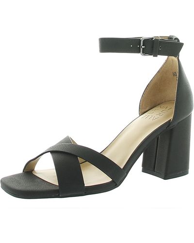 Naturalizer maggie Faux Leather Ankle Strap Dress Sandals - Black