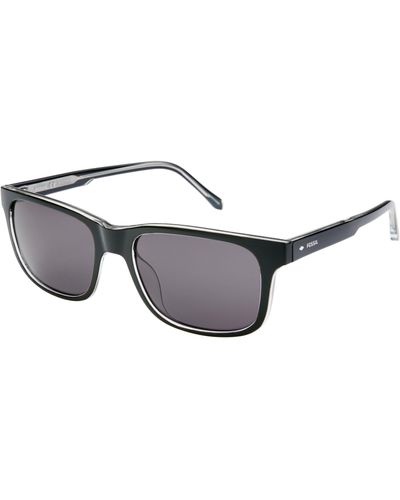 Fossil Landon Rectangle Sunglasses - Gray