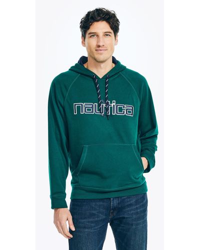 Nautica Reissue Sustainably Crafted Logo Hoodie - Green