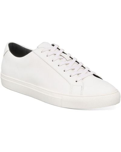 Alfani Faux Leather Lifestyle Casual And Fashion Sneakers - White