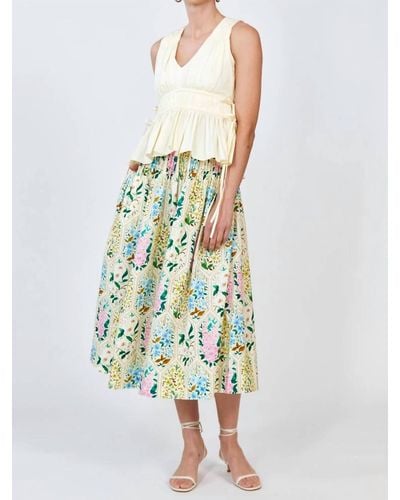 Hunter Bell Fallon Skirt In Floral Tile - White