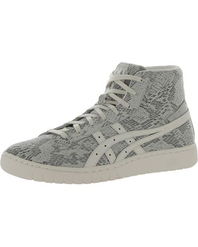 Asics Gel Ptg Mt Leather High Top Athletic And Training Shoes - Gray