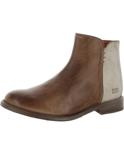 Bed Stu Yurisa Leather Booties Chelsea Boots - Brown