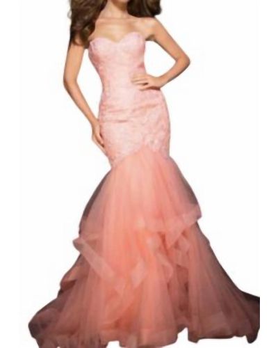 Tony Bowls Strapless Mermaid Gown - Pink