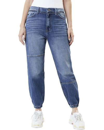 Kancan High Rise Faded jogger Jeans - Blue