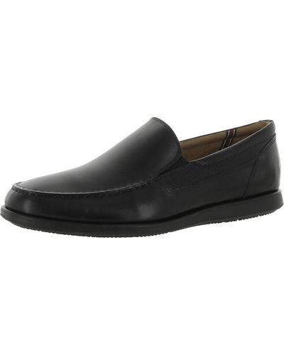 Florsheim Atlantic Venetian Leather Slip On Loafers - Black