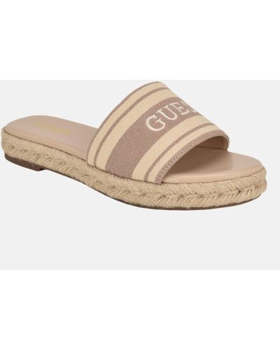 Guess Factory riggs Espadrille Slides - Natural