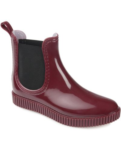 Journee Collection Collection Tru Comfort Foam Drip Rainboot - Red