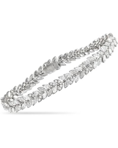 Tiffany & Co. Victoria Platinum 5.46 Ct Diamond Vine Tennis Bracelet - White