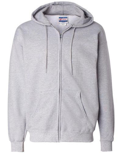 Hanes Ultimate Cotton Full-zip Hooded Sweatshirt - Gray