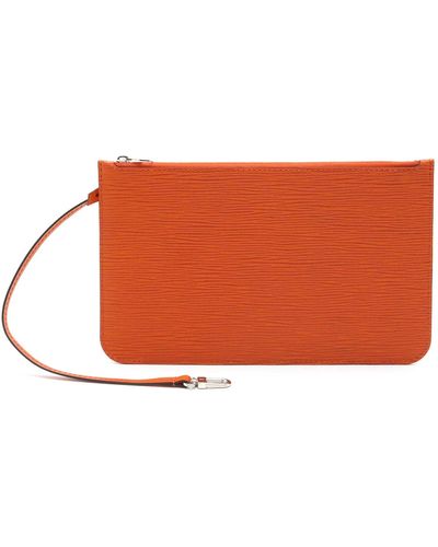 Louis Vuitton Pochette Neverfull Leather Clutch Bag (pre-owned) - Orange
