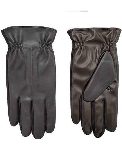 Isotoner Sleekheat Faux Nappa With Gathered Wrist Glove - Black