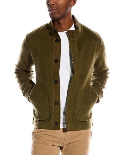 Billy Reid Fleece Shirt Jacket - Green