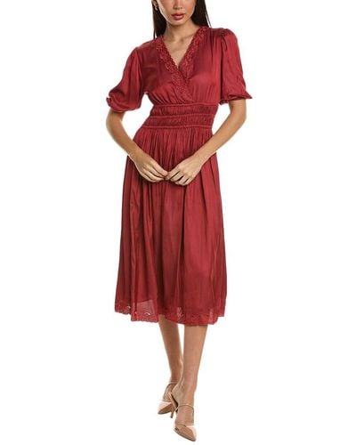 Tahari The Amy Midi Dress - Red