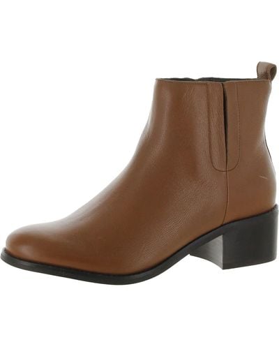 Cole Haan Addie Leather Stretch Booties - Brown