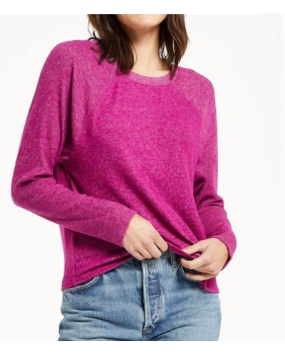 Z Supply Lana Marled Front Top - Pink