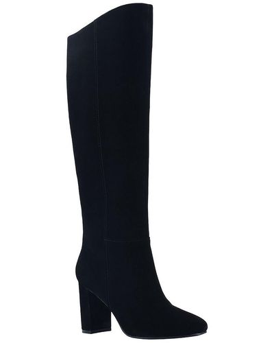 Calvin Klein Almay Leather Tall Knee-high Boots - Black