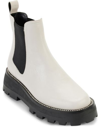 Karl Lagerfeld Mayde Leather Rhinestone Chelsea Boots - Black