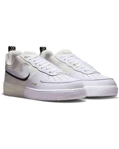 Nike Air Force 1 React Dq7669-100 Sail Leather Sneaker Shoes Nr6315 - White